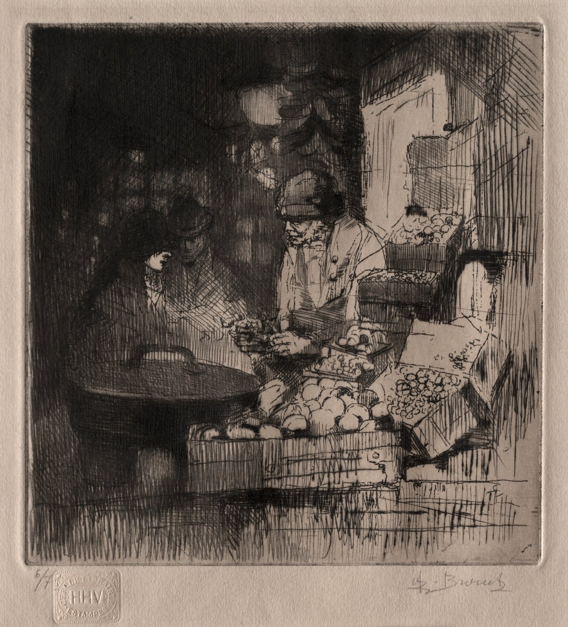 The Chestnut Seller by Auguste Brouet