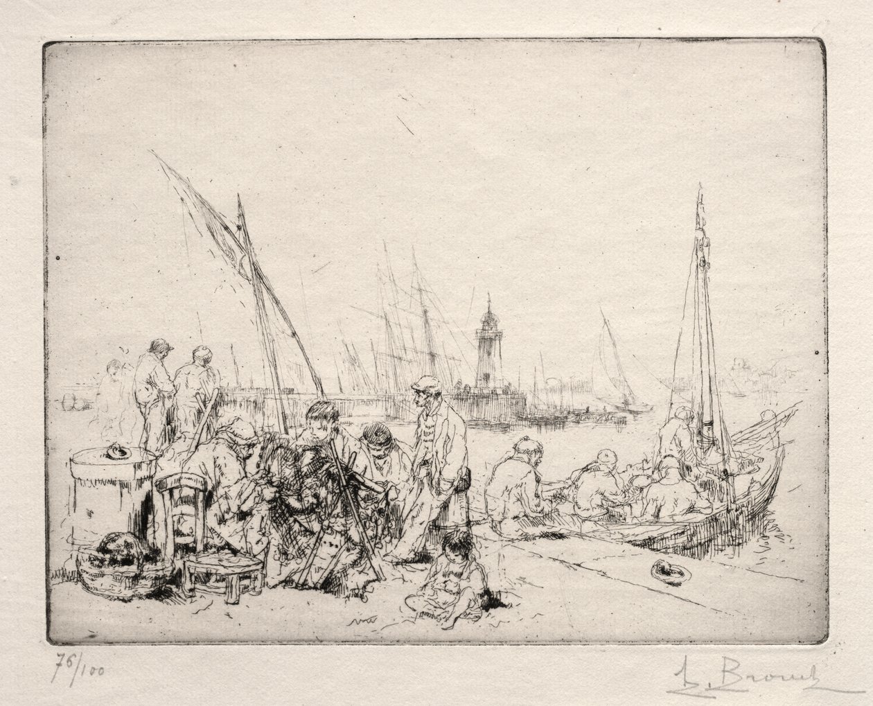 The Net Menders by Auguste Brouet