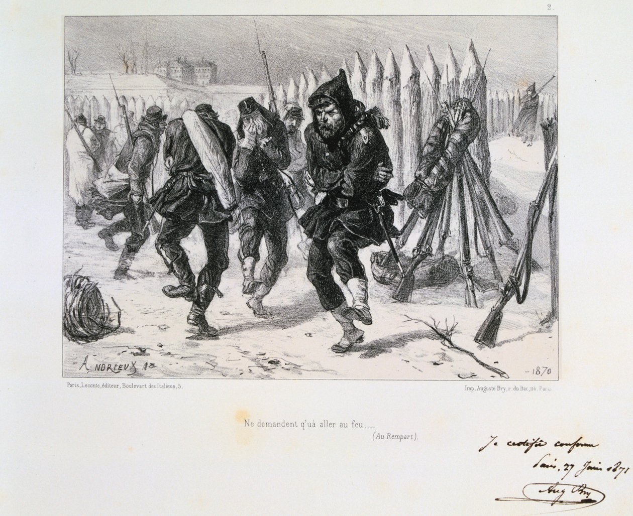 Siege of Paris, Franco-Prussian War by Auguste Bry