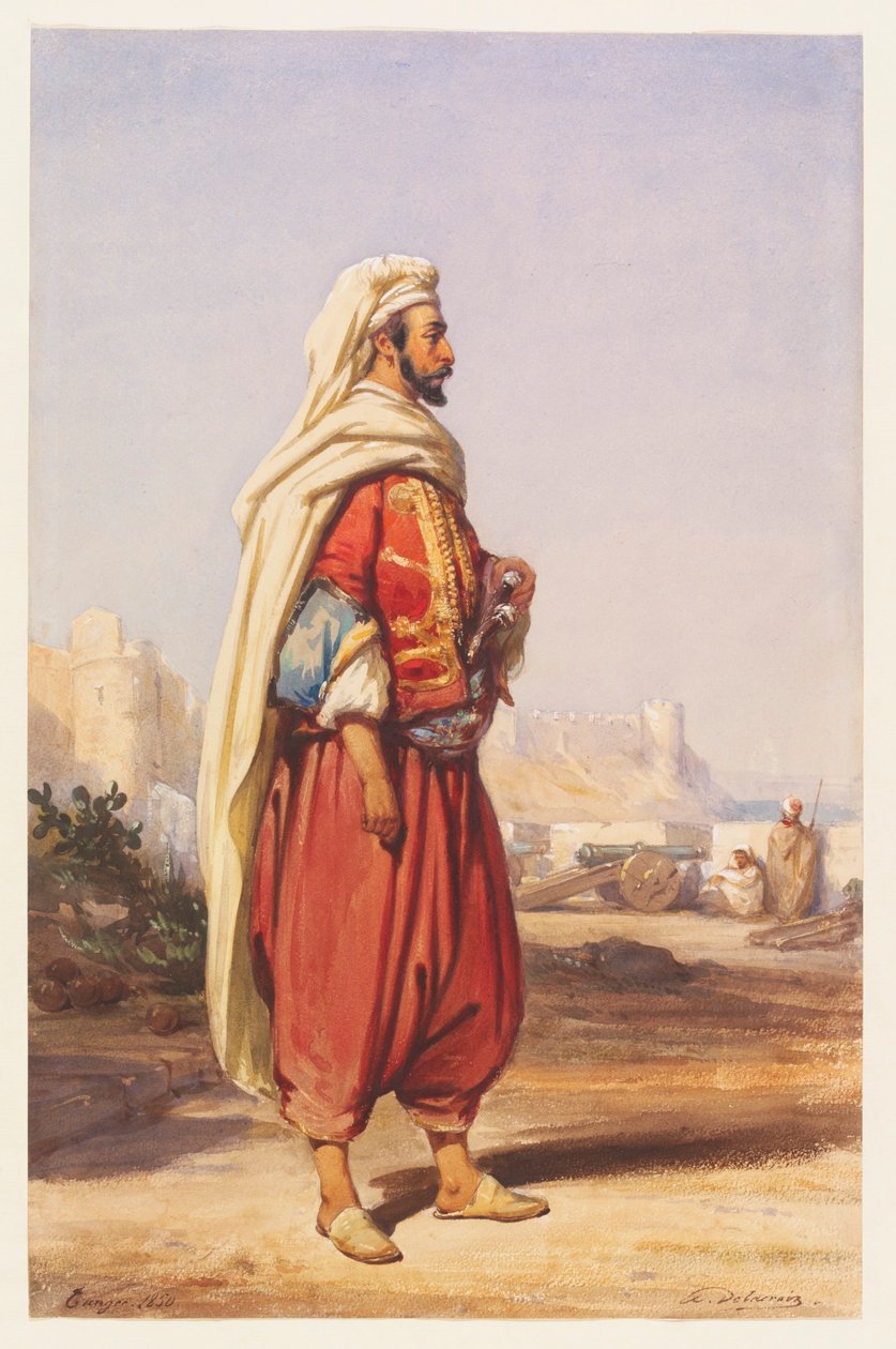 A Moroccan Amir by Auguste Delacroix