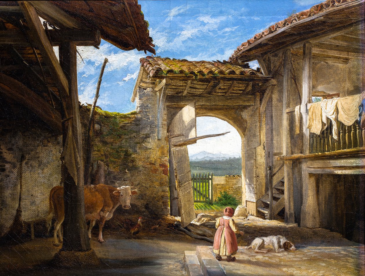 Farmyard by Auguste Flandrin
