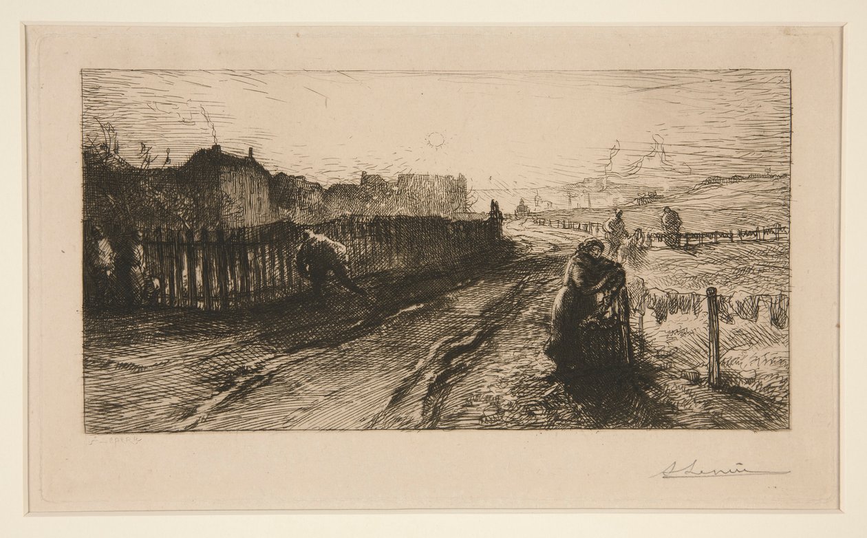 At the Fortifications, Porte de Versailles by Auguste Lepere