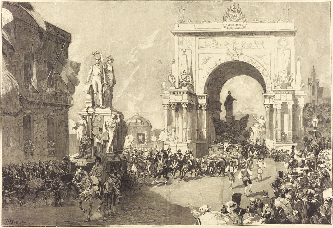 Jubilee Celebrations of Brussels by Auguste Lepere