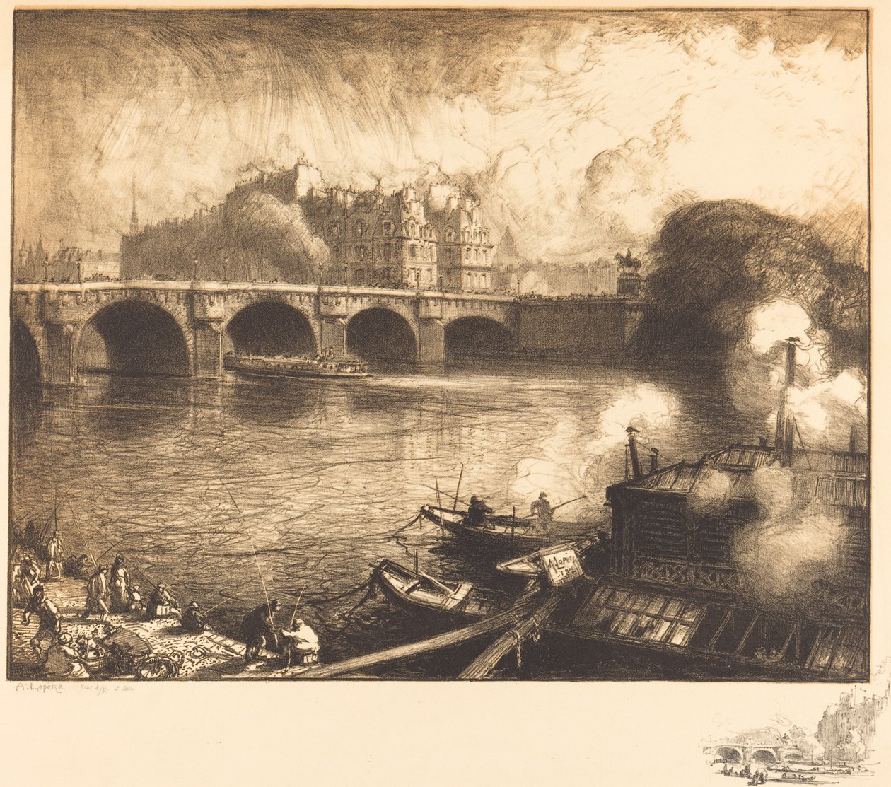 Le Pont Neuf by Auguste Lepere