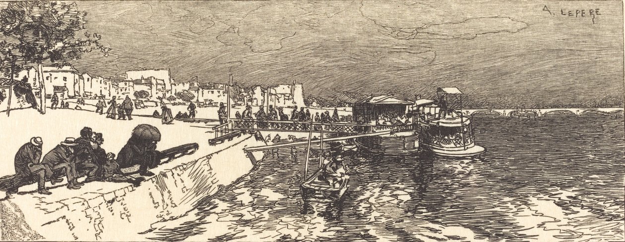 Pier at Bercy by Auguste Lepere