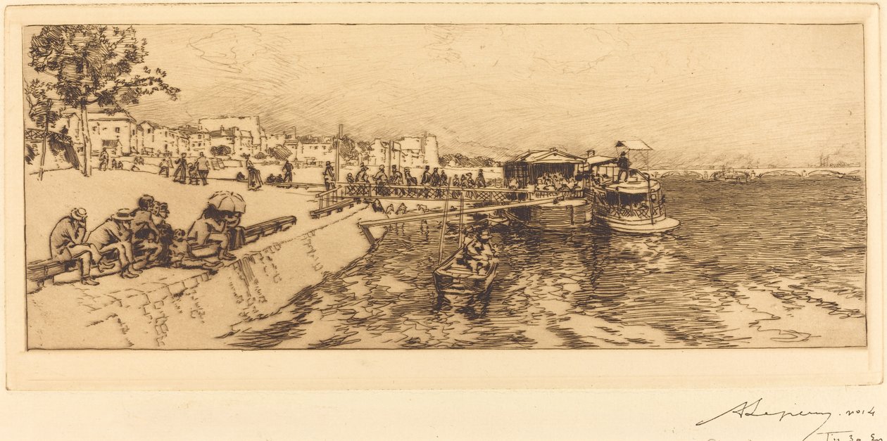 Pier of Bercy by Auguste Lepere