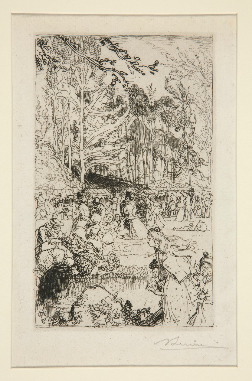 Sunday Afternoon in Nantes by Auguste Lepere