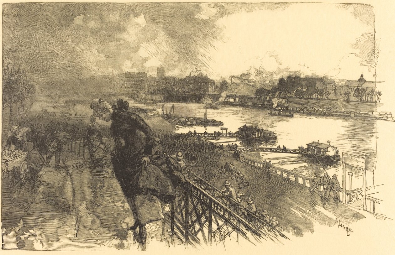 The Seine near the Austerlitz Bridge, 1888 by Auguste Lepere