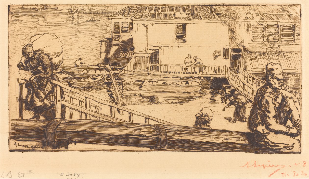 The Wash-house by Auguste Lepere