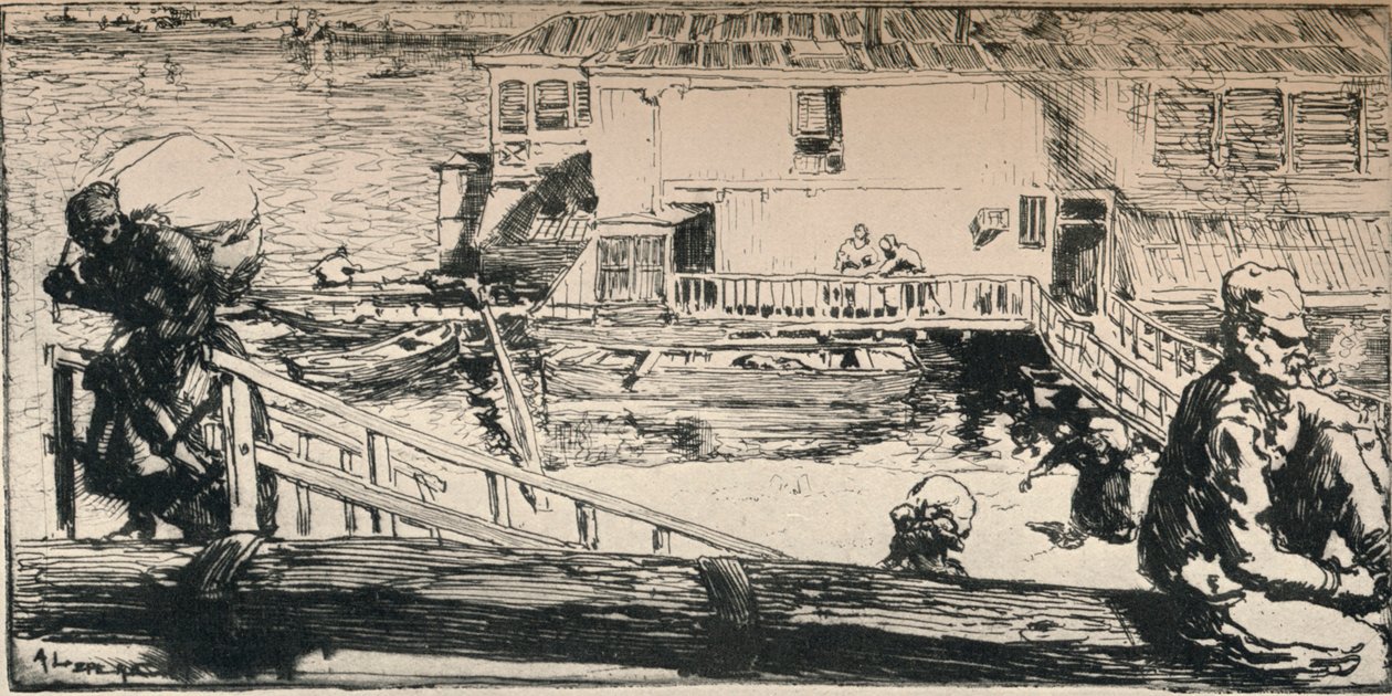 Washing Boat by Auguste Louis Lepère