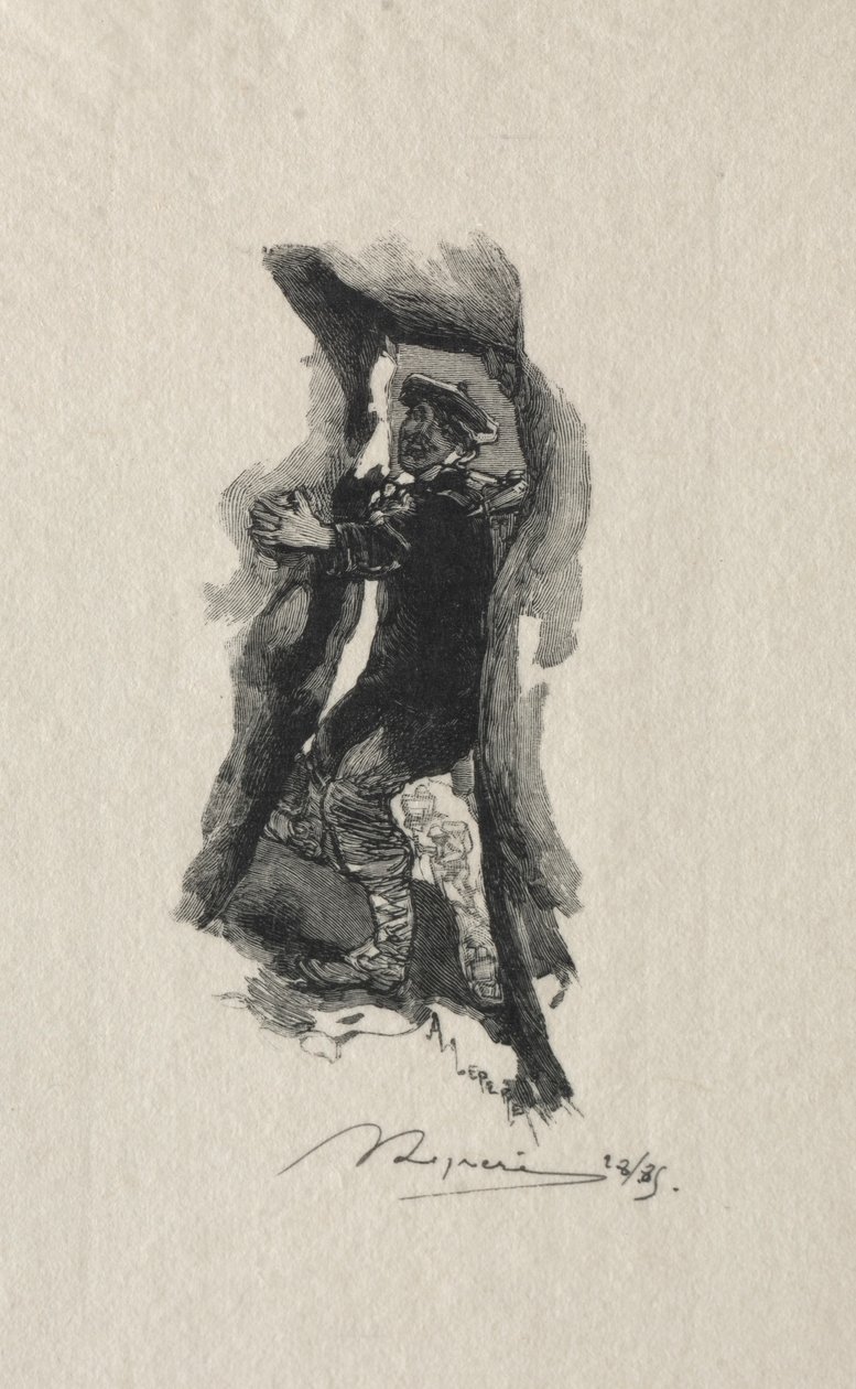 At the Sept-Cavernes Pass by Auguste Louis Lepère