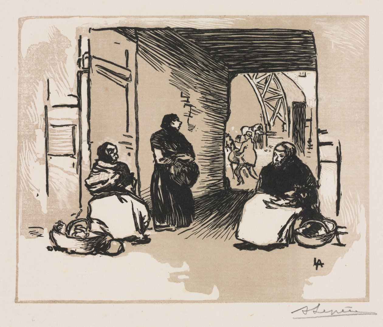 Bread-Sellers by Auguste Louis Lepère