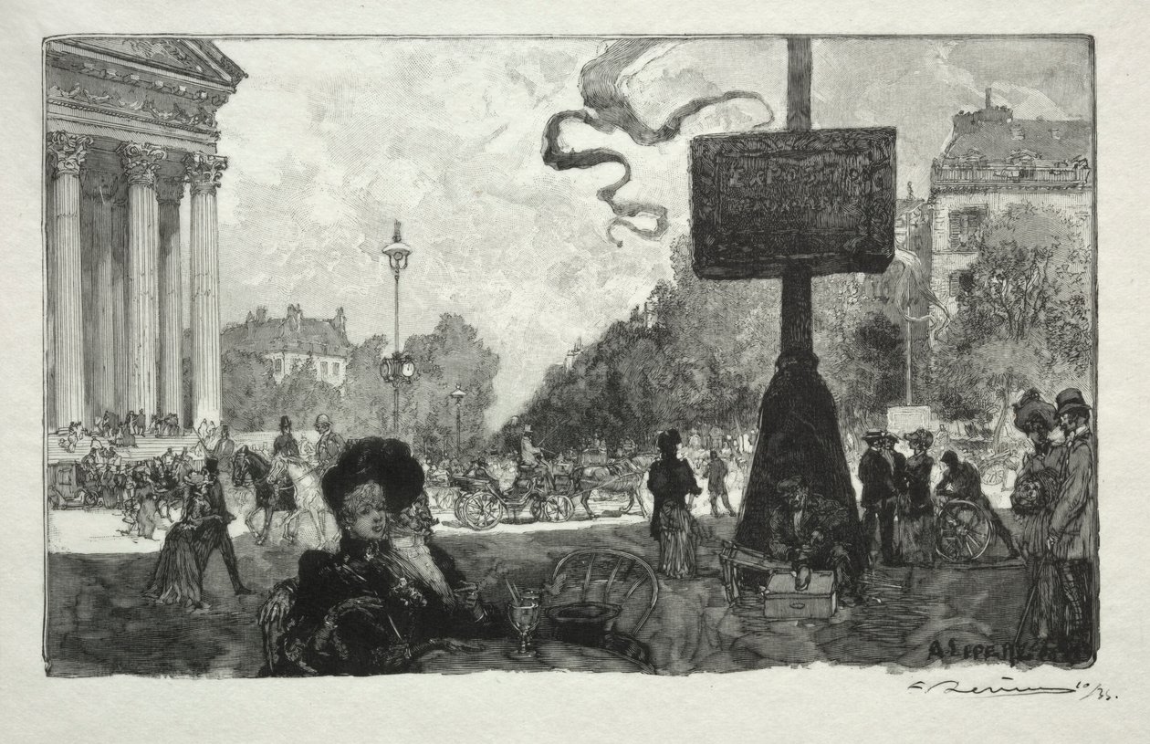 Coin de la Rue Royale, 1890 by Auguste Louis Lepère