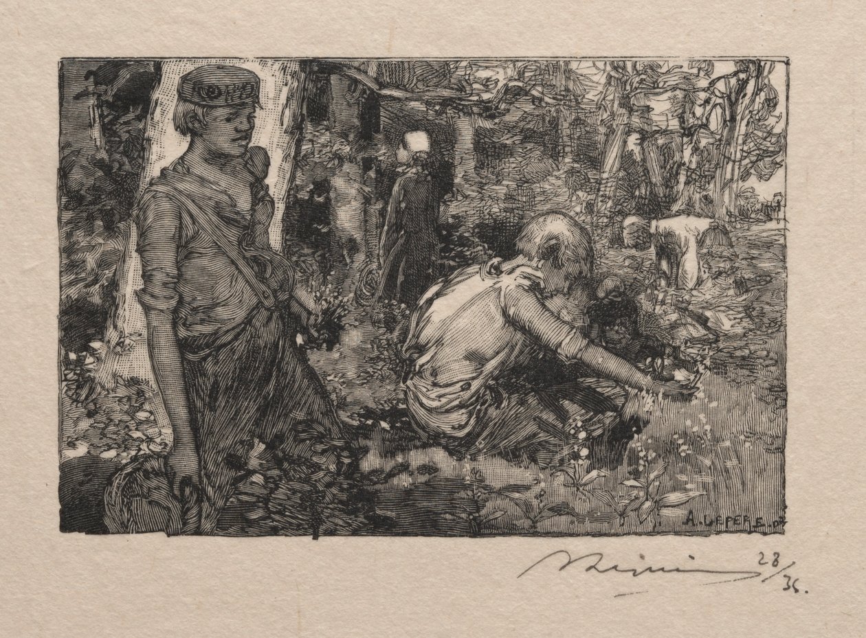 Lily of the Valley Harvest by Auguste Louis Lepère