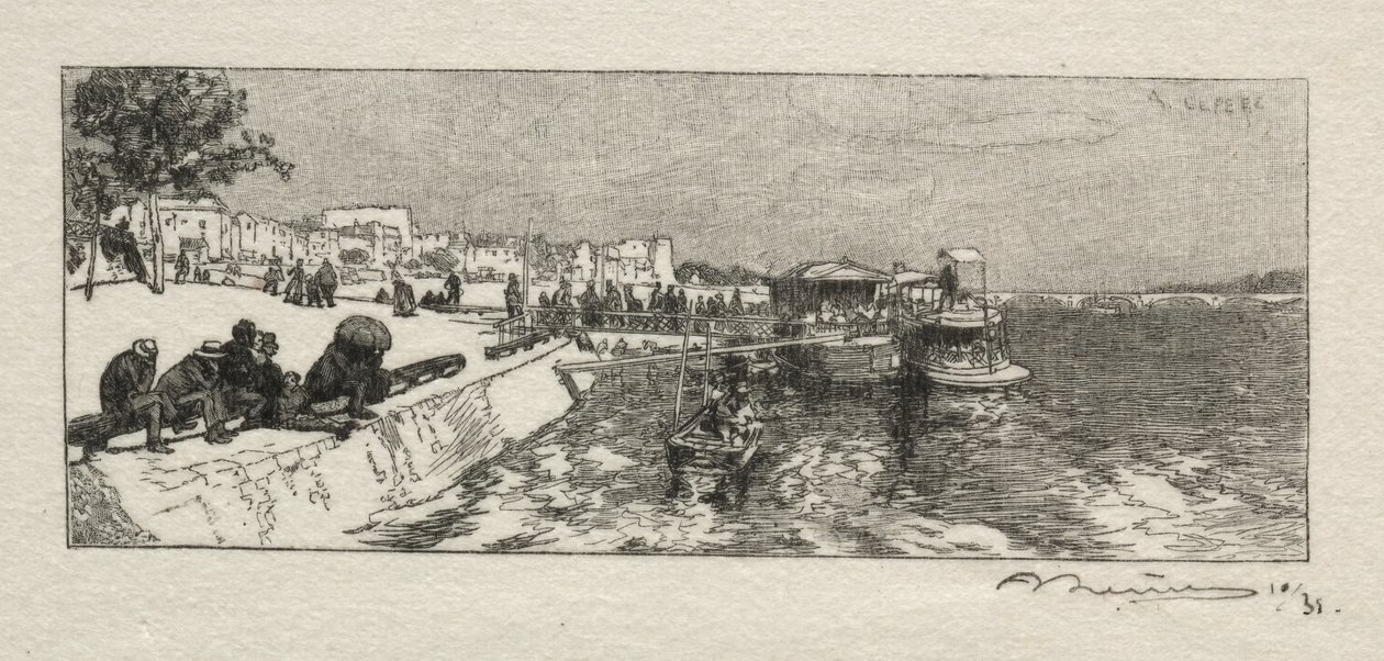 Bercy Pier by Auguste Louis Lepère
