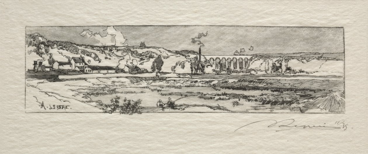 Pond of Issy les Moulineaux by Auguste Louis Lepère