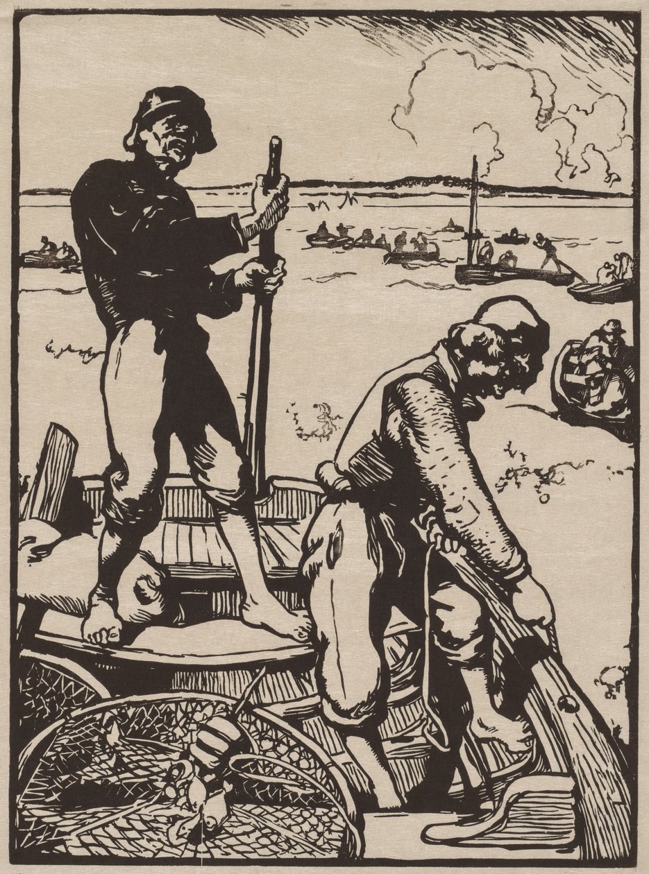 Fishing for Shrimp by Auguste Louis Lepère