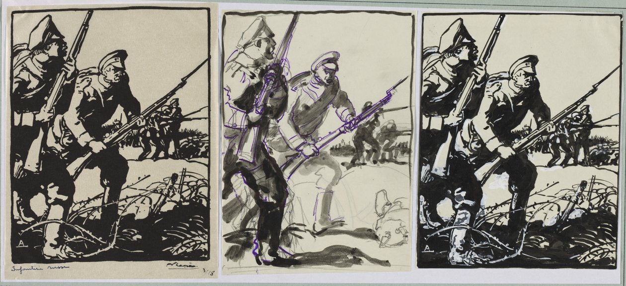 Russian Infantry by Auguste Louis Lepère
