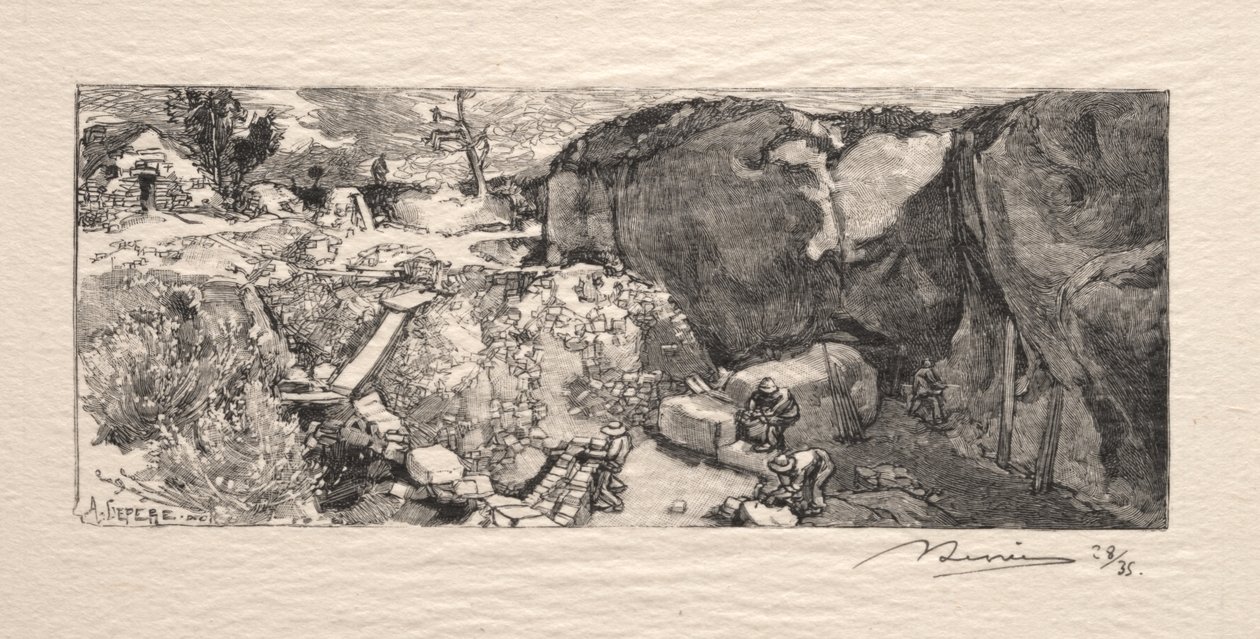 The Sandstone Quarry by Auguste Louis Lepère