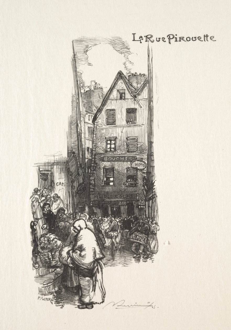 Rue Pirouette by Auguste Louis Lepère