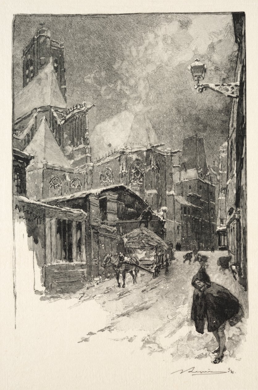 Rue des Barres by Auguste Louis Lepère