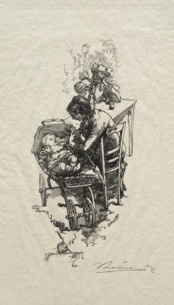 The Woman with the Cradle by Auguste Louis Lepère