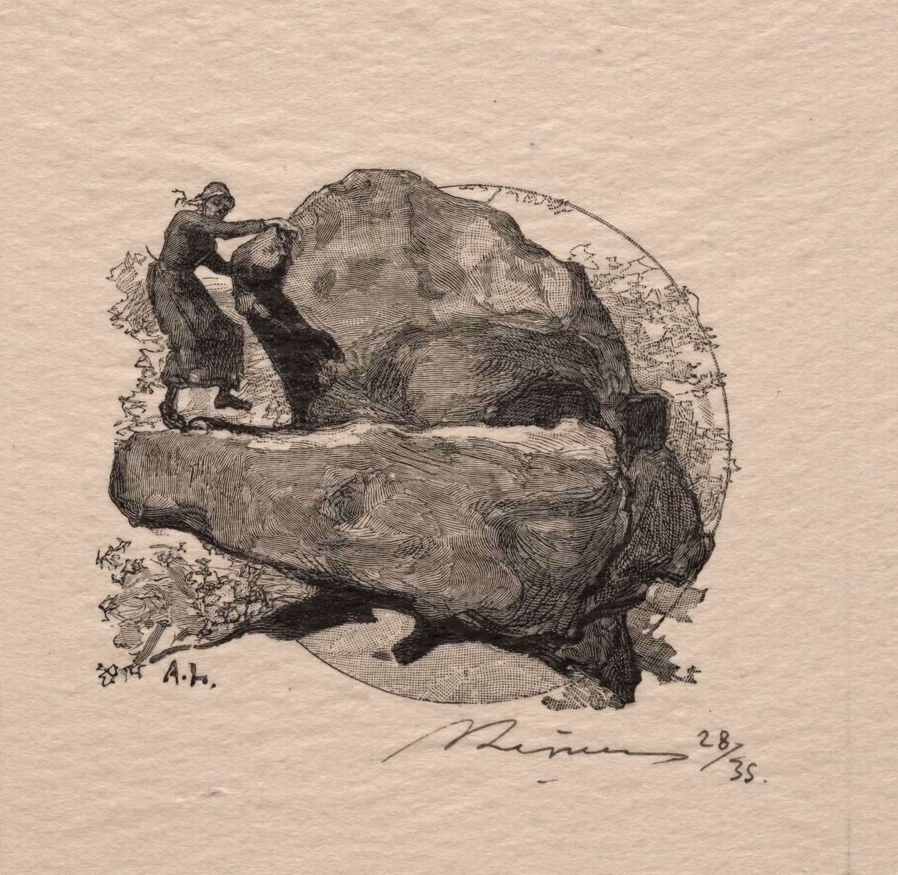 The Trembling Rock by Auguste Louis Lepère