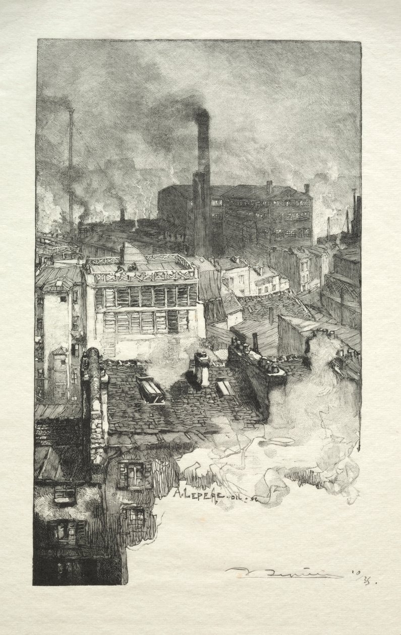 Gobelins Quarter by Auguste Louis Lepère