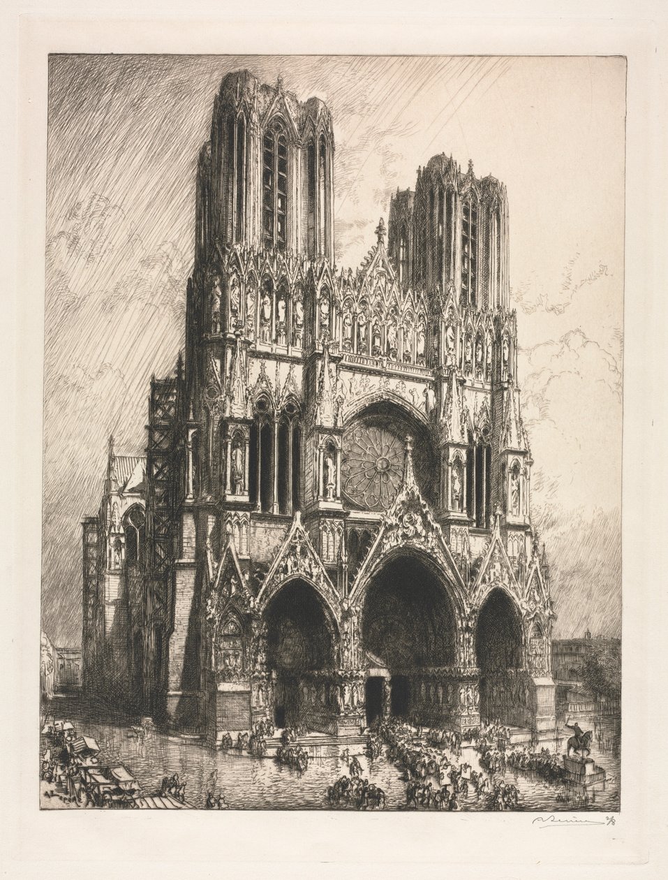 Reims Cathedral by Auguste Louis Lepère