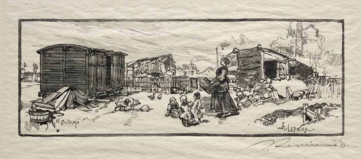 The Carriage House by Auguste Louis Lepère