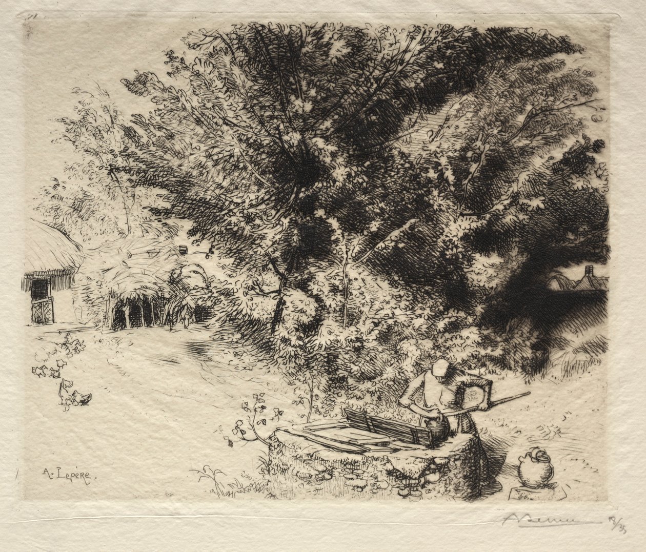 The Pit by Auguste Louis Lepère