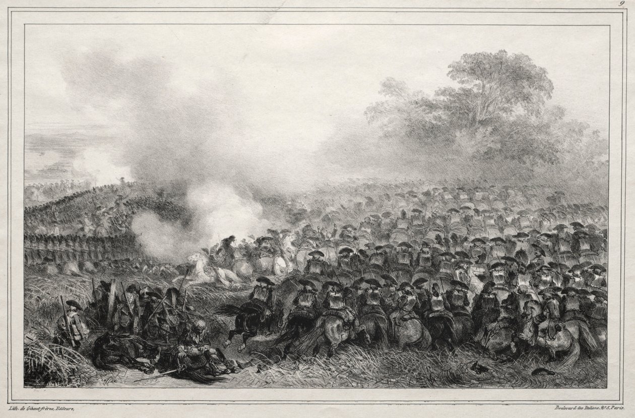 Album for 1835: Carré enfoncé..., 1835 by Auguste Raffet