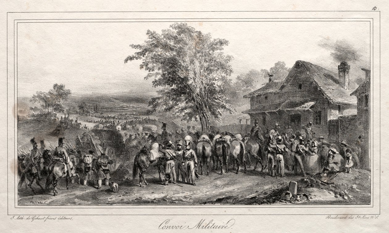 Album for 1831: Military Convoy by Auguste Raffet