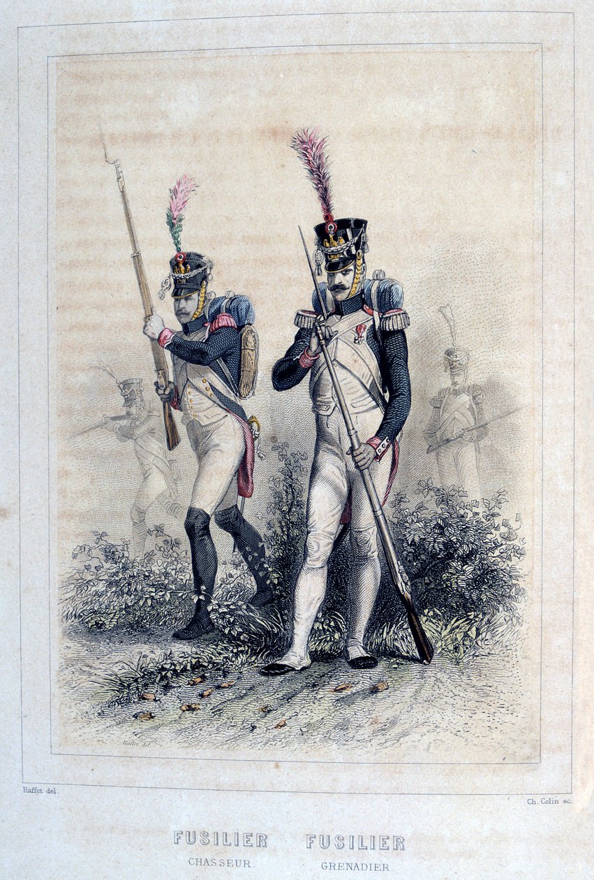 Fusilier Grenadier and Fusilier Chasseurs, 1859 by Auguste Raffet