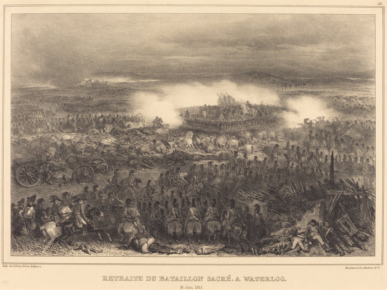 Retreat at Waterloo by Auguste Raffet