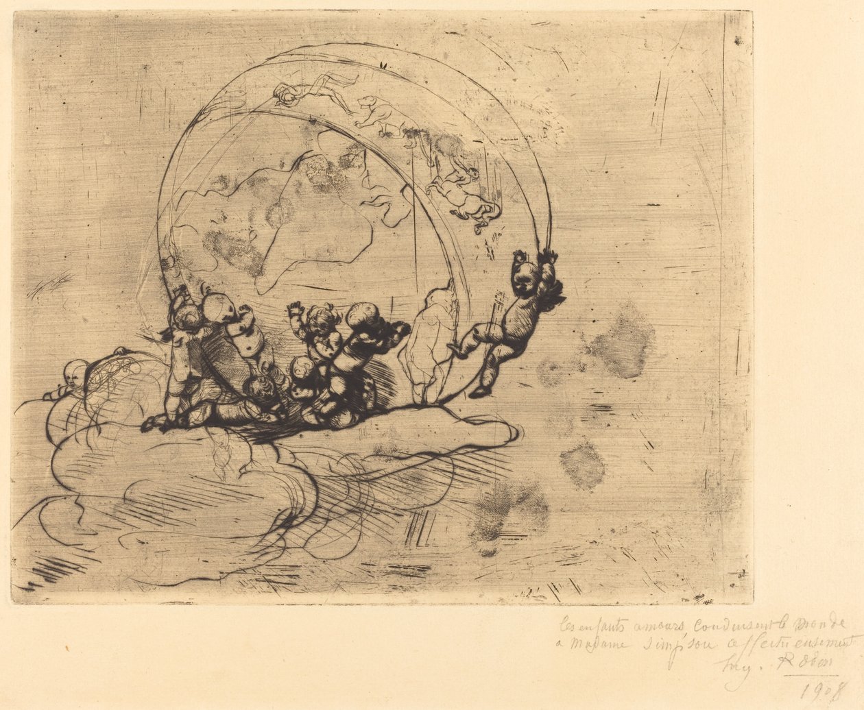 Les Amours Conduisant le Monde by Auguste Rodin
