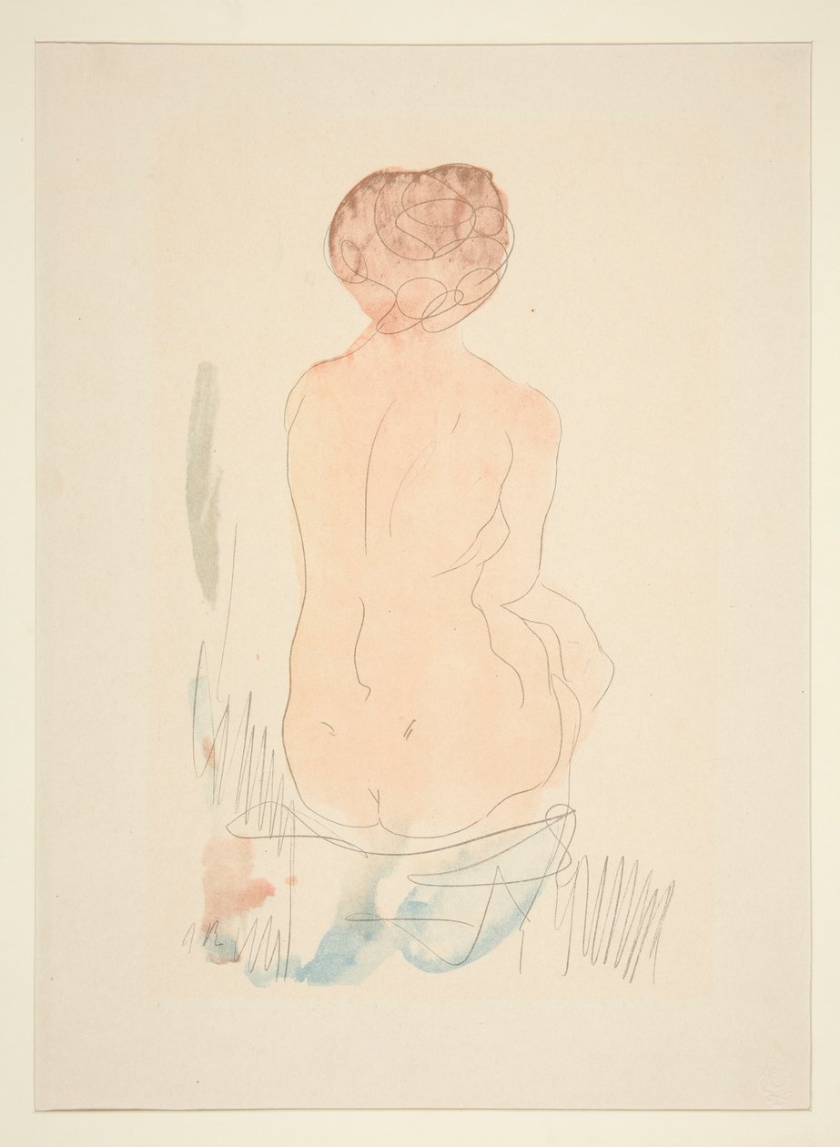 Seated Nude, Seen from the Back by Auguste Rodin