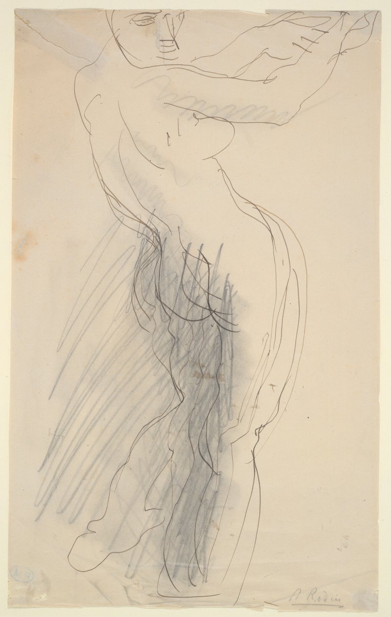 Standing Female Nude, Arms Raised by Auguste Rodin