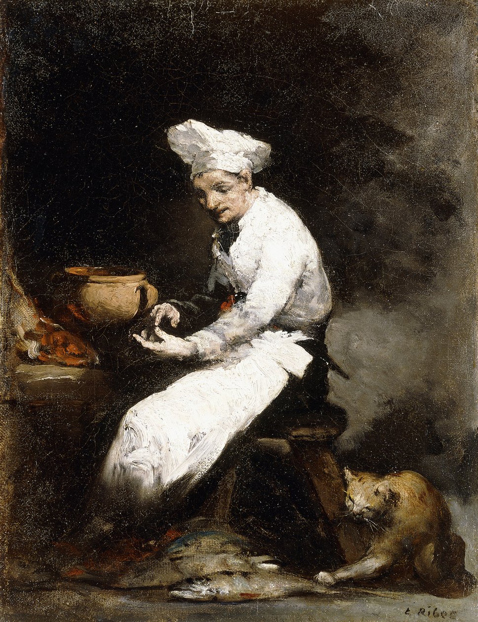 The Cook and the Cat by Auguste Theodule Ribot