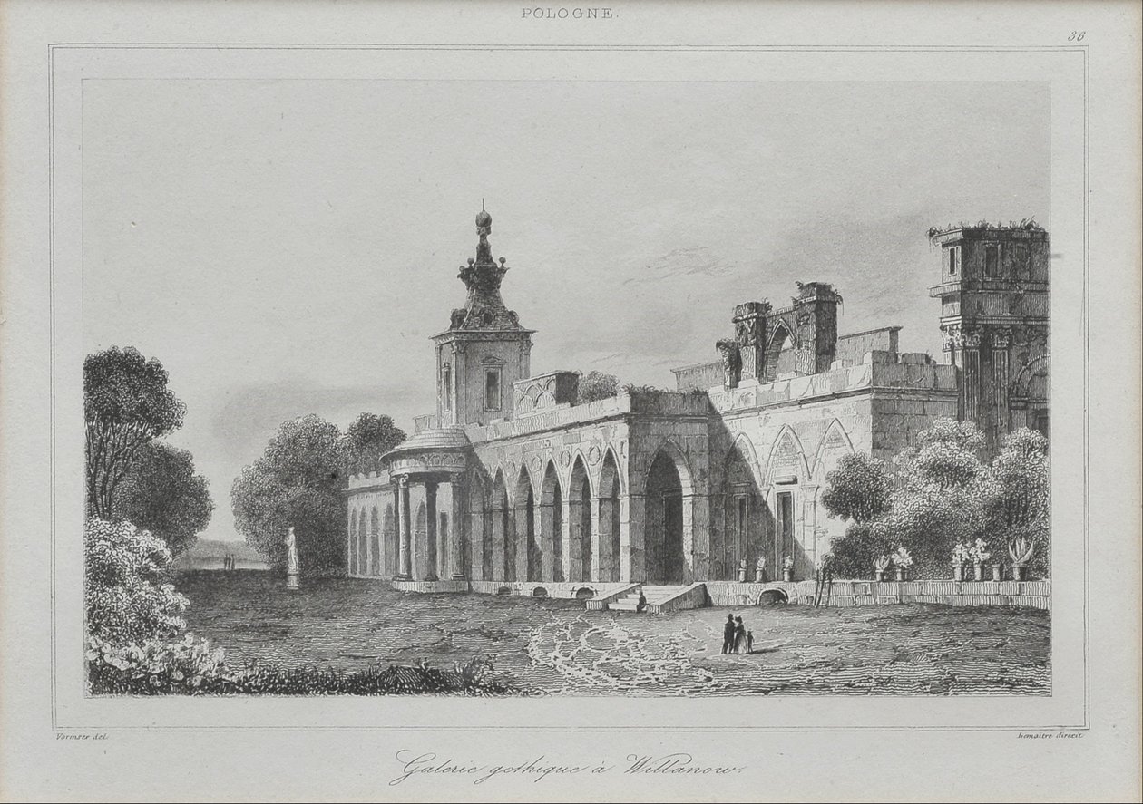 View of the Gothic Gallery in the Wilanów Palace by Augustin François Lemaitre