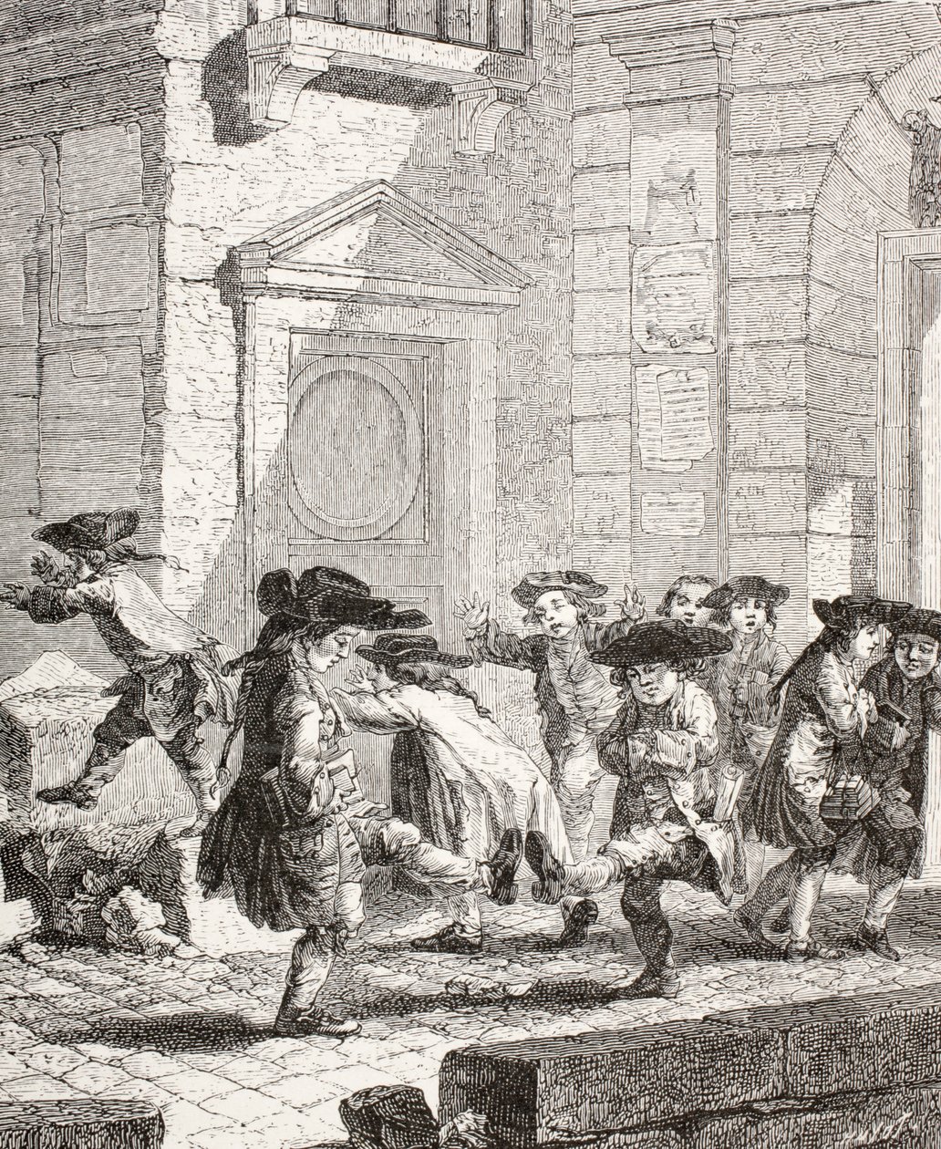Small Children Leaving School by Augustin de Saint Aubin