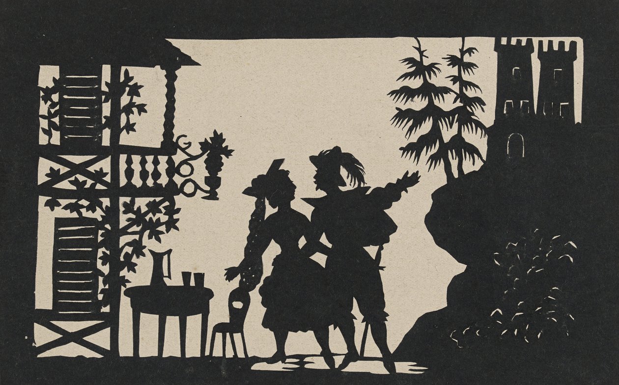 Double-sided Silhouette by Augustin Amant Constant Fidele Edouart