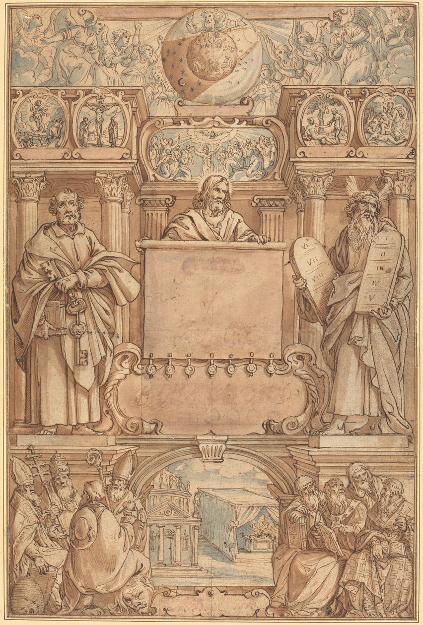 Title Page for a Bible by Augustin Braun