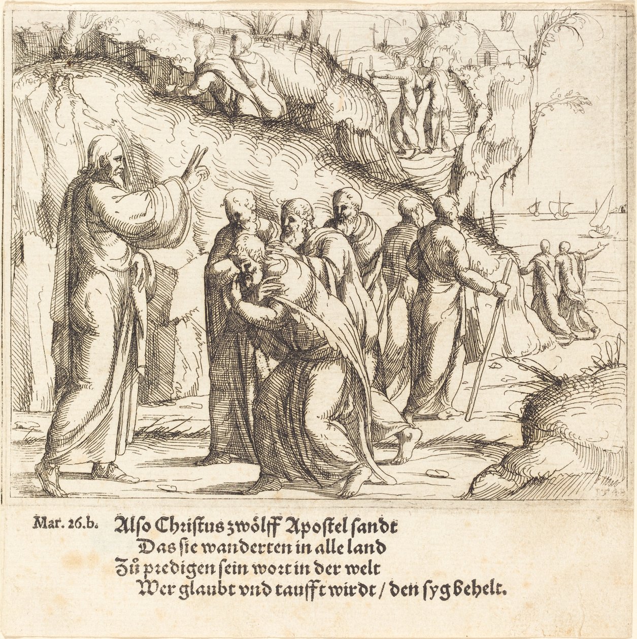 Christ Charges the Apostles of their Mission by Augustin Hirschvogel