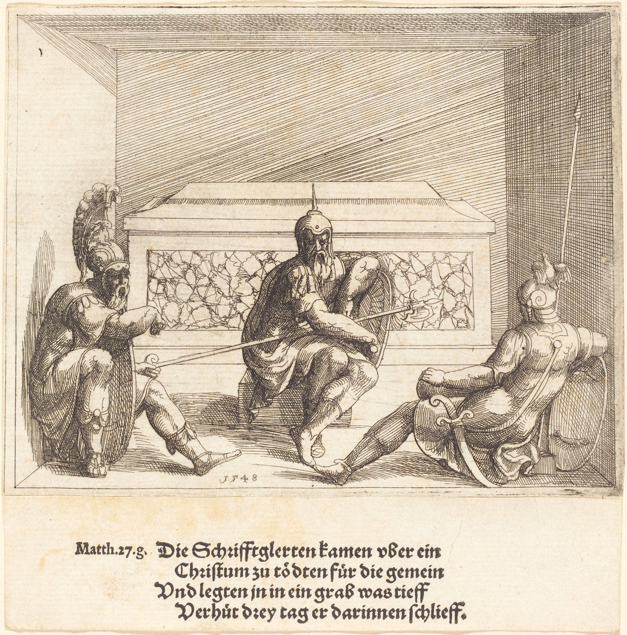Christ in the Tomb by Augustin Hirschvogel