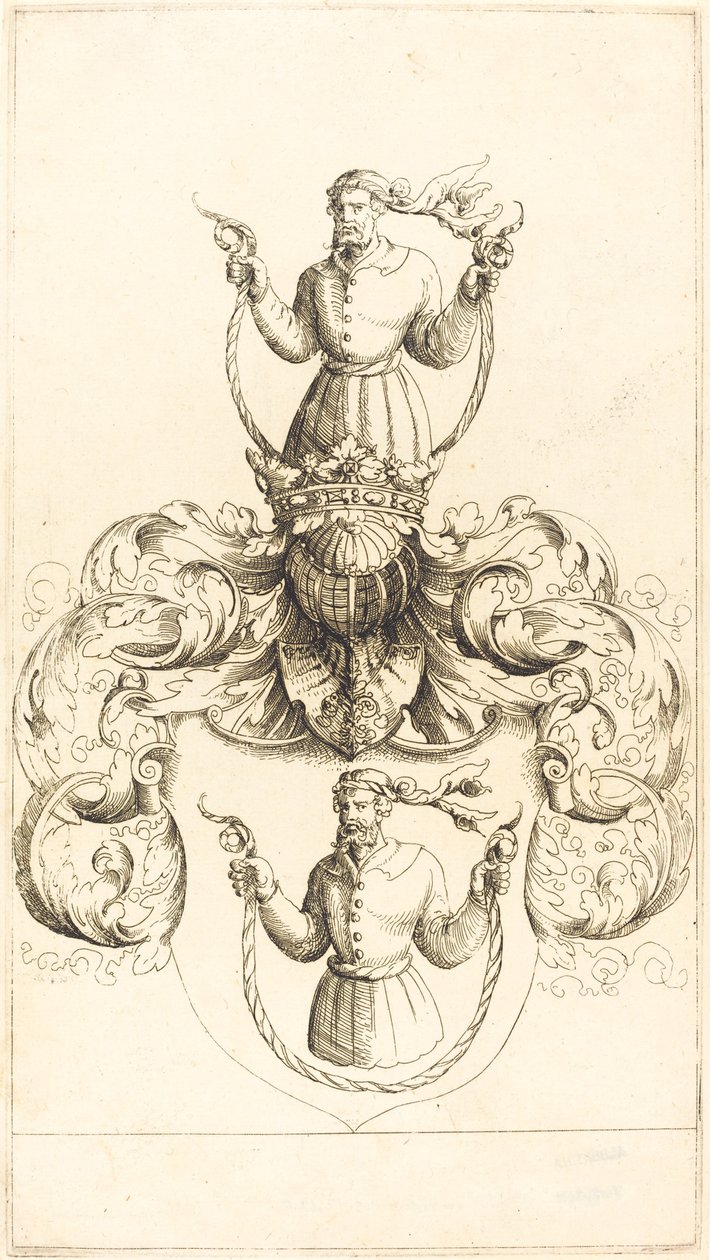 Coat of Arms of Unknown Man by Augustin Hirschvogel