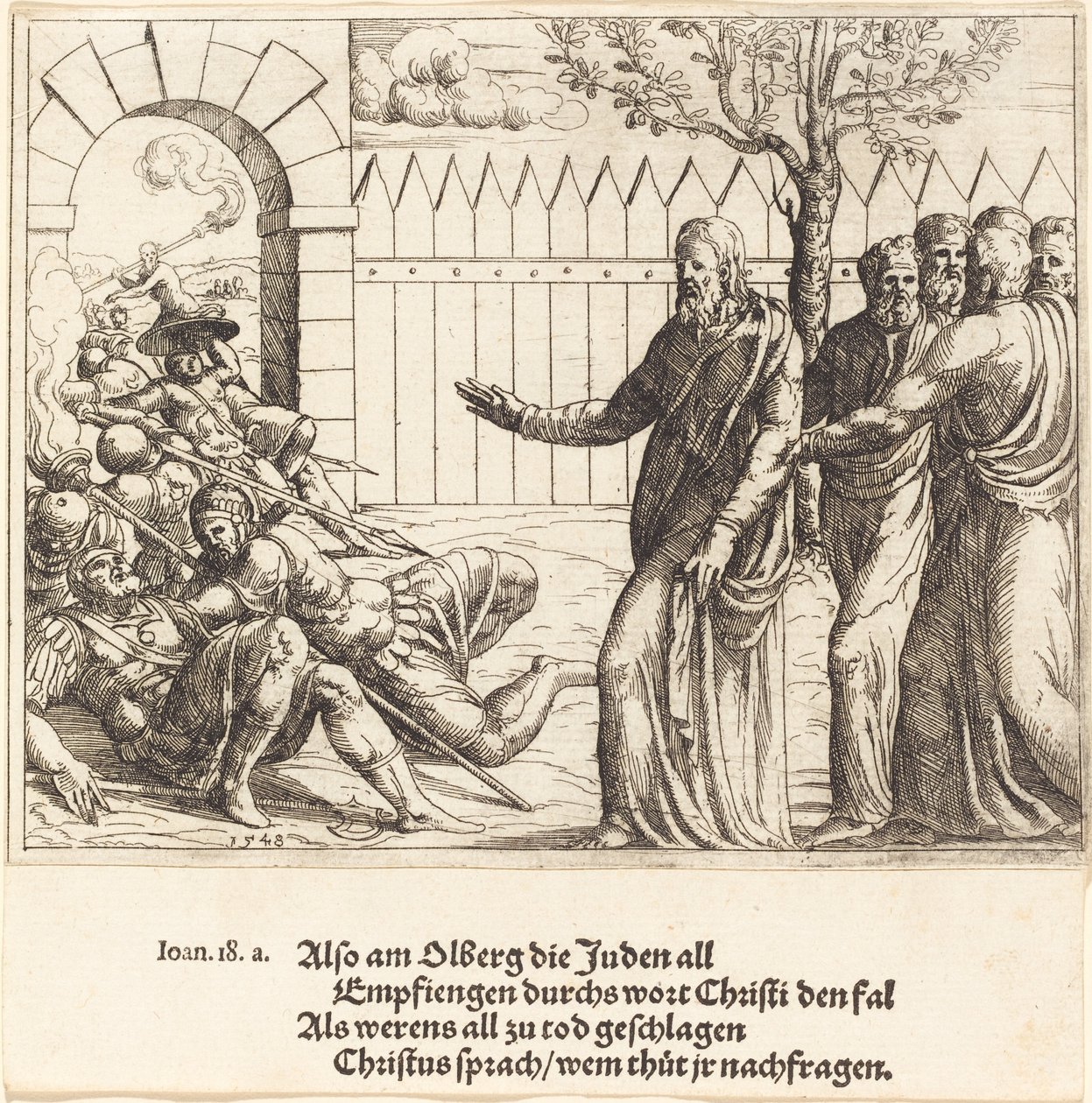 Jesus Identifies Himself before the Arrest by Augustin Hirschvogel