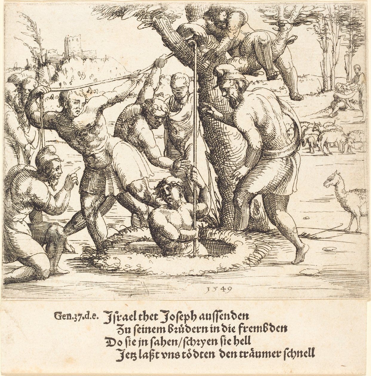 Joseph Thrown into the Well by Augustin Hirschvogel