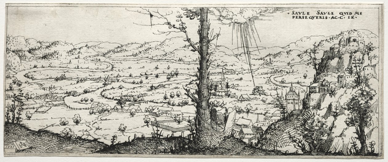 Landscape with the Conversion of Saulus, 1545 by Augustin Hirschvogel