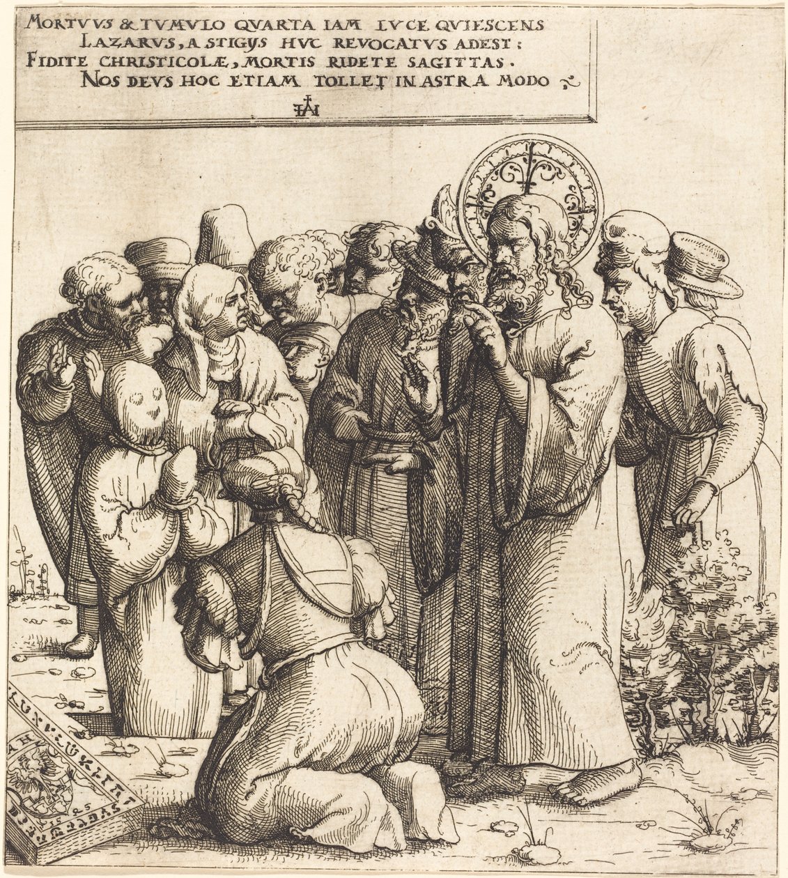 The Raising of Lazarus by Augustin Hirschvogel